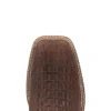 DURANGO BOOTS Durango Brown Shyloh Nicotine Croc Print Western Boot For Men 