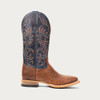 HYER BOOTS Hyer Men's Burdett Cowhide Broad Square Toe Boot In Brown/Blue 