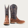 HYER BOOTS Hyer Men's Burdett Cowhide Broad Square Toe Boot In Brown/Blue