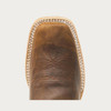 HYER BOOTS Women's Hyer Topeka Crunch Cowhide Broad Square Toe Boot - Tan/Tan 
