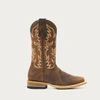 HYER BOOTS Women's Hyer Topeka Crunch Cowhide Broad Square Toe Boot - Tan/Tan