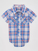 Wrangler Baby Boy's Western Snap Bodysuit - Daisy Blue