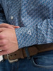 Men's Wrangler Cody Johnson Button Down Shirt In Blue Folds
