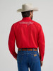 Men's Wrangler Americana Red Logo Long Sleeve Western Snap Shirt