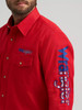 Men's Wrangler Americana Red Logo Long Sleeve Western Snap Shirt