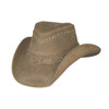Bullhide Brown Burnt Dust Top Grain Leather Hat