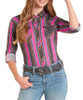 Rock & Roll Denim Cowgirl Women's Western Snap Shirt In Black