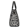 MONTANA WEST Montana West Wrangler Black Leopard Print Canvas Oversized Tote Bag 