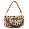 Montana West Wrangler Women's Leopard Print Canvas Brown Shoulder Bag