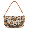 Montana West Wrangler Women's Leopard Print Canvas Brown Shoulder Bag