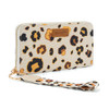 Montana West Wrangler Leopard Print Women's Wallet/Wristlet In Beige