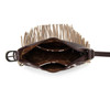 MONTANA WEST Montana West Wrangler Women's Coffee Cow Print Fringe Shoulder Hobo Bag 