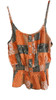 Rock & Roll Cowgirl Rust Patch Print Women's Tank