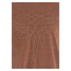PANHANDLE SLIM Rock & Roll Cowgirl Women's Mahogany Short Sleeve Boot Stitch Tee 