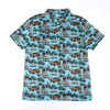 PANHANDLE SLIM Rock & Roll Denim Men's Turquoise Novelty Printed Polo 