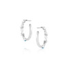 MONTANA SILVERSMITH Montana Silversmiths Women's Gentle Rain Turquoise Hoop Silver Earrings 