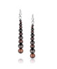 MONTANA SILVERSMITH Montana Silversmiths Women's Silver & Rust Beaded Earrings 