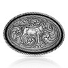 MONTANA SILVERSMITH Montana Silversmiths Silver Show Goat Antiqued Buckle 