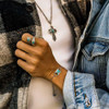 MONTANA SILVERSMITH Montana Silversmiths Turquoise Glam Women's Bracelet In Silver 