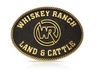 MONTANA SILVERSMITH Montana Silversmiths Attitude Whiskey Ranch Round Belt Buckle - Black & Gold 
