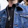 MONTANA SILVERSMITH Montana Silversmiths Men's Sundown Ridge Cross Silver Necklace 
