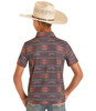 Rock & Roll Boy's Charcoal Aztec Print Polo