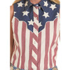Rock & Roll Denim Women's Americano Print Sleeveless Snap Shirt - Multicolor