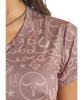 PANHANDLE SLIM Panhandle Slim Women's Brown/Chocolate Western Print Performance Tee 