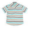 ROCK & ROLL COWBOY Rock & Roll Denim Boy's Teal Stripe Pearl Snap Shirt 