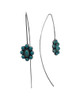M & F M&F Western Silver Strike Turquoise Flower Women's Earrings  