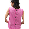 CINCH Cinch Women's Pink Denim Button Back Shift Tank Top 