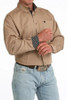 CINCH Cinch Solid Khaki Geometric Print Shirt For Men 