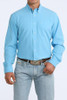 CINCH Cinch Men's Solid Light Blue Long Sleeve Shirt 