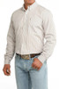 CINCH Cinch Men's Striped Long Sleeve Shirt - Khaki 