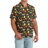 CINCH Cinch Men's Black Camp Button Down Shirt 