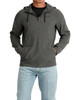 CINCH Men's Cinch Gray Stretch 1/2 Zip Hooded Sweatshirt 