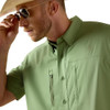 ARIAT Men's Ariat Watercrest Green VentTek Short Sleeve Shirt 