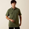 ARIAT Men's Ariat Four Leaf Clover Retro Western Snap Polo 
