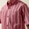 ARIAT Ariat Boy's Hibiscus Red Stripe Pro Series Bobby Shirt 