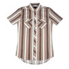 PANHANDLE SLIM Rock & Roll Denim Brown Stripe Men's Snap Shirt 