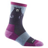 DARN TOUGH Darn Tough Women's Bear Town Micro Crew Hiking Socks - Purple 