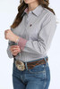 CINCH Cinch Women's Pinstriped Long Sleeve Shirt - White 
