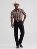 Wrangler Men's Checotah Western Snap Shirt - Fire Crawl