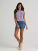 Wrangler Women's Blue Stripe Sleeveless Snap Shirt
