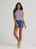 WRANGLER Wrangler Women's Blue Stripe Sleeveless Snap Shirt 