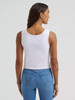 WRANGLER Wrangler Women's Bright White Cherry Boots Graphic Ribbed Tank 