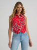 Women's Wrangler Red Bandana Print Shirt Vest 
