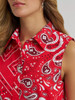 Women's Wrangler Red Bandana Print Shirt Vest 