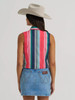 WRANGLER Wrangler Women's Striped Sleeveless Snap Shirt - Pink 