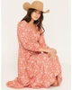 PANHANDLE SLIM Panhandle Slim Women's Floral Paisley Print Midi Dress - Red 